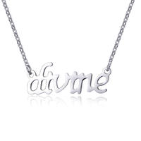 Hot Selling Silver Color Stainless Steel Custom Letter Necklace NL7-04