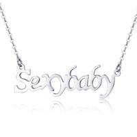 Personalized Stainless Steel Custom Letter Necklace NL7-06