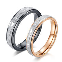Unique Stainless Steel Electrocardiogram Band Ring For Couples JZ281