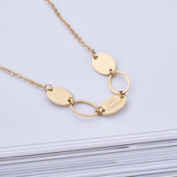 Stainless Steel Gold Plated Alphabet LOVE FOREVER Necklace NR7-08