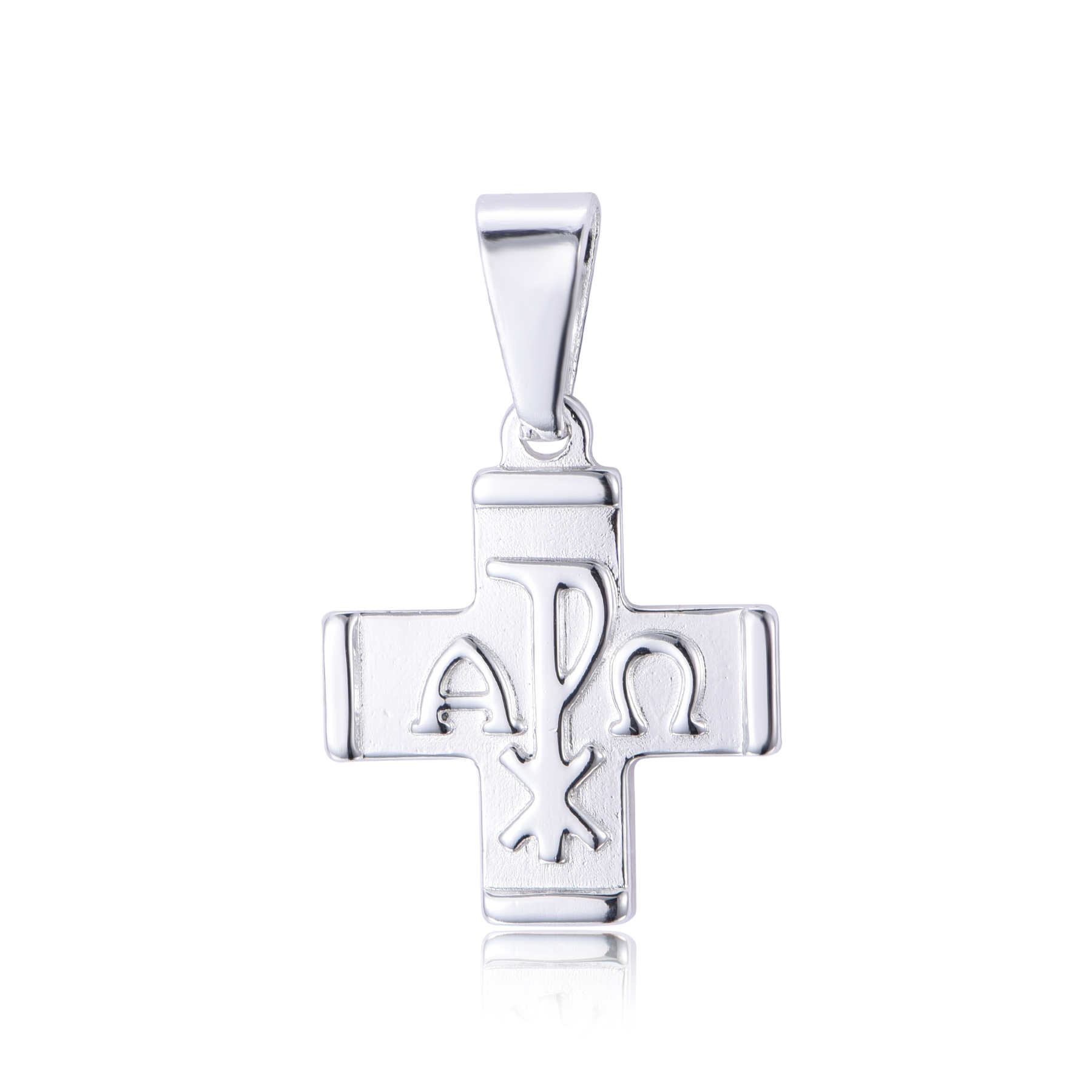 Charm Stainless Steel Silver Plated Cross Religious Jewelry Pendant PL7-06