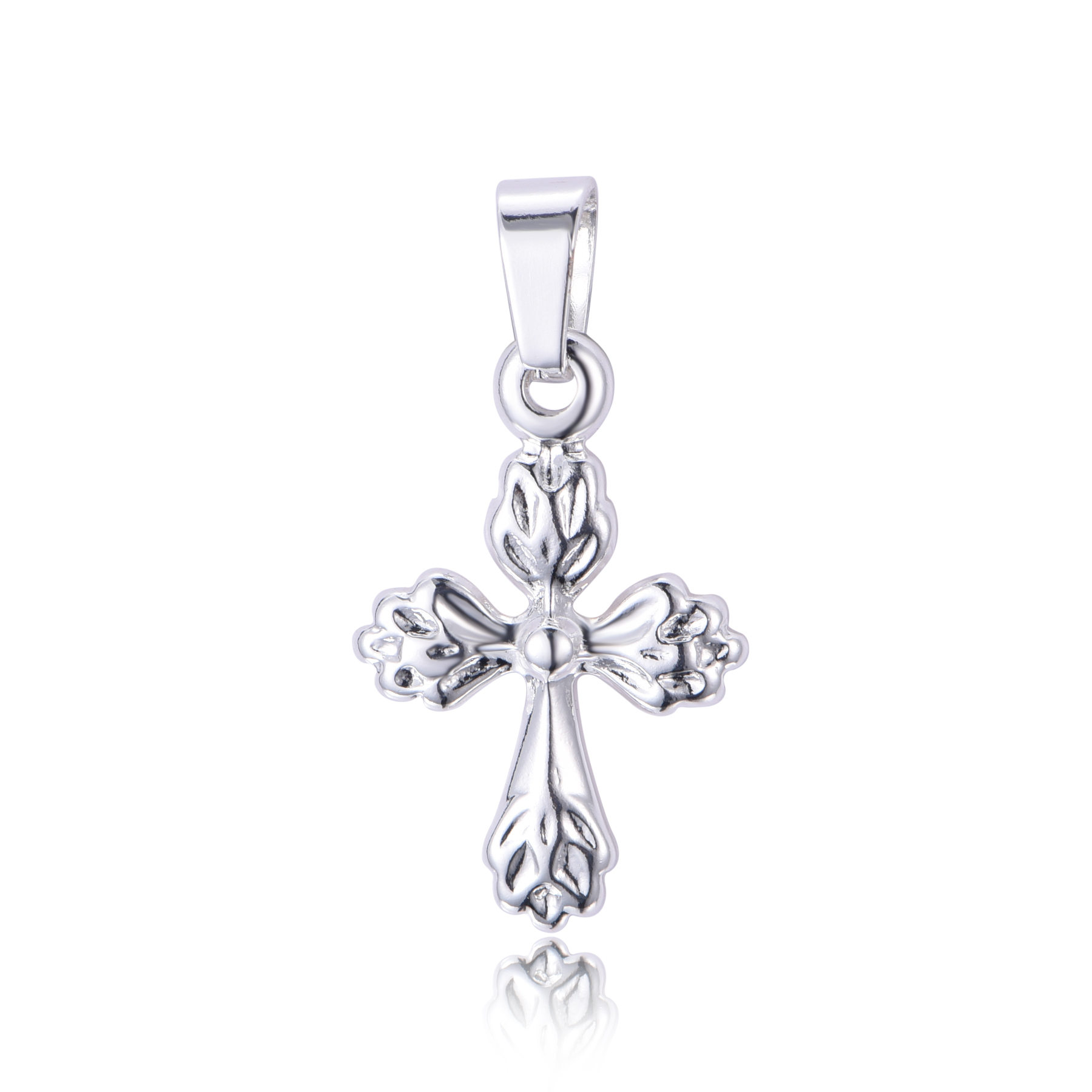 Personalized Silver Plated Stainless Steel Cross Pendant PL7-10