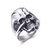 Latest Punk Style Stainless Steel Skull Ring For Men RS10-01