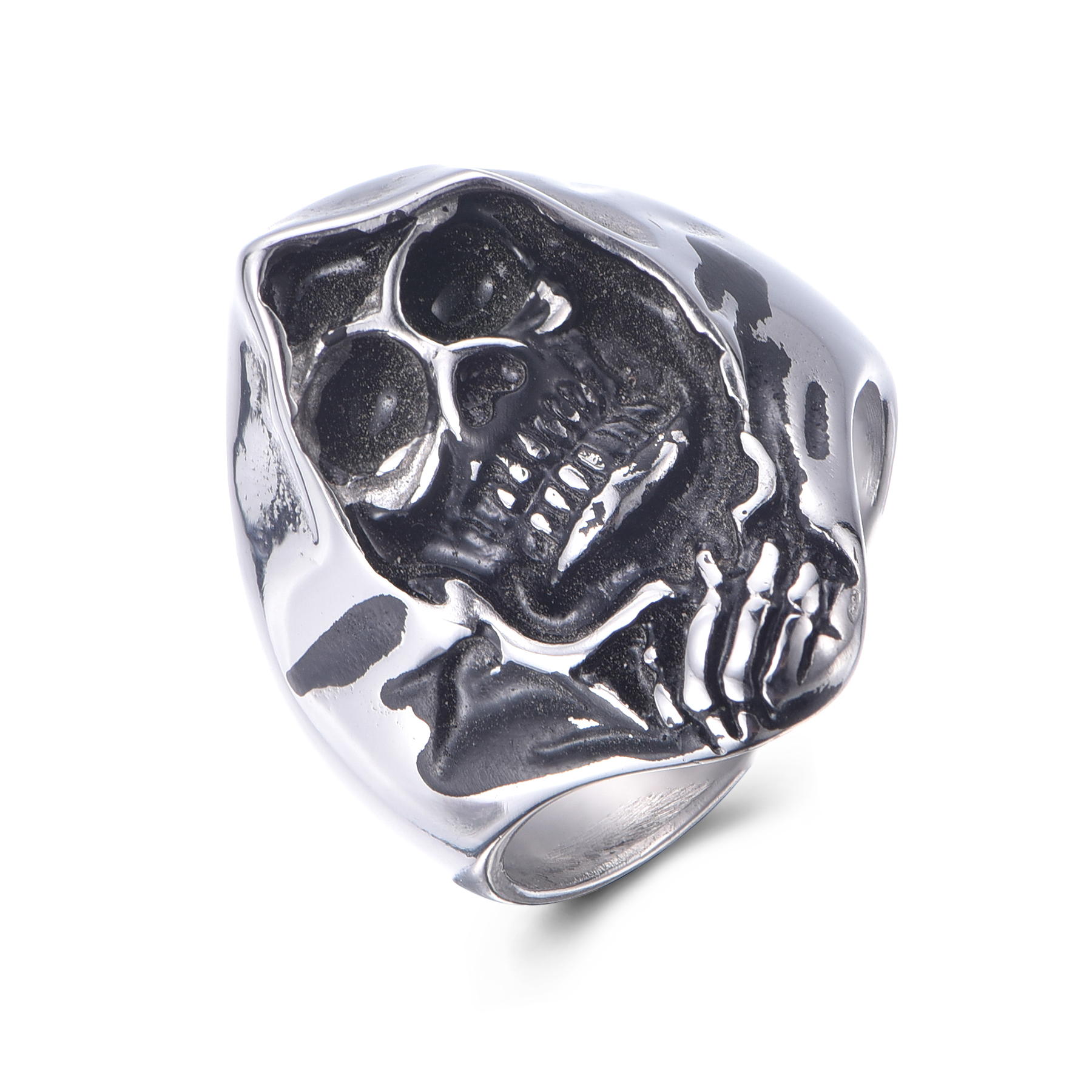 Stainless Steel Popular Skull Casting Punk Style Ring For Men RS10-05