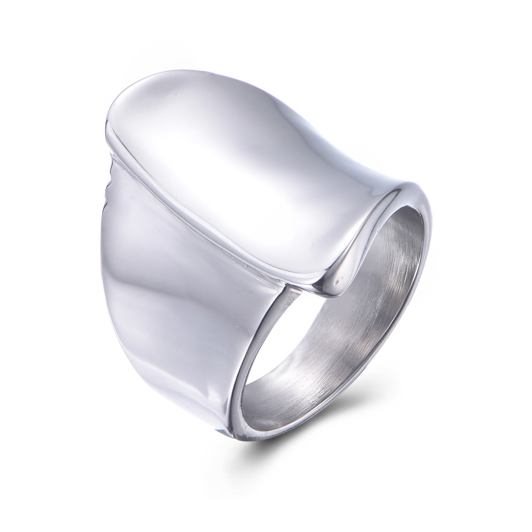 Wholesale High Polished Stainless Steel Shining Men's Ring Blanks RS10-06